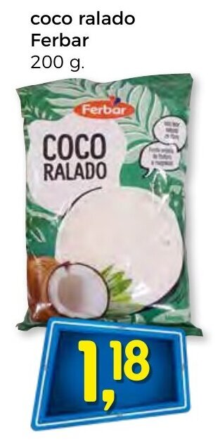 Bolama Coco Ralado Ferbar 200g promoção