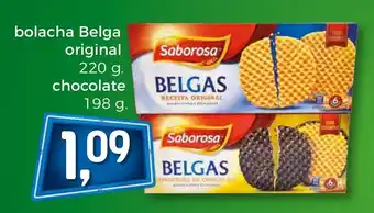 Bolacha Belga Original 220g/Chocolate 198g