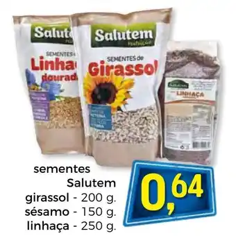 Bolama Sementes Salutem Girassol 220g, Sésamo 150g, Linhaça 250g promoção