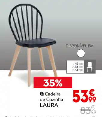 Conforama Cadeira de Cozinha Laura 45x84x54cm promoção
