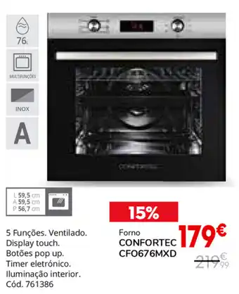 Conforama Forno Confortec CF0676MXD promoção