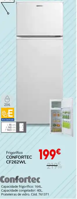 Conforama Frigorífico Confortec CF262WL promoção