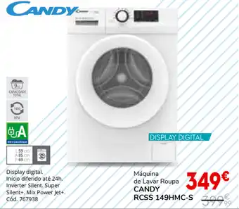Conforama Máquina de Lavar Roupa Candy RCSS 149HMC-S promoção