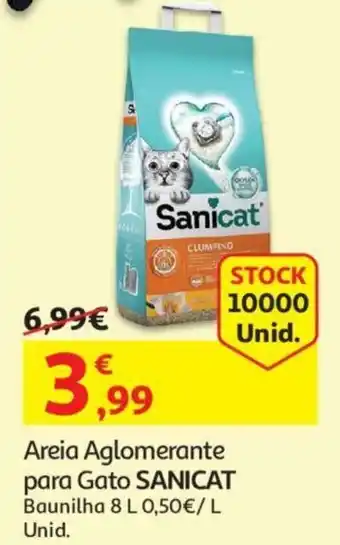 Auchan Areia Aglomerante para Gato SANICAT Baunilha 8 L promoção