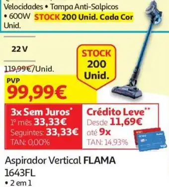 Auchan Aspirador Vertical FLAMA promoção