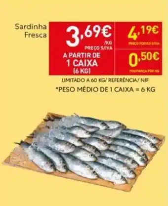 Recheio Sardinha Fresca promoção