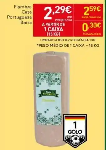Recheio Fiambre Casa Portuguesa Barra promoção