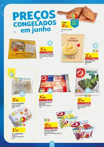 Auchan Auchan - gelatina :morango 0% de açúcar 4x100g promoção