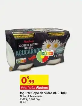 Auchan Auchan - logurte copo de vidro promoção