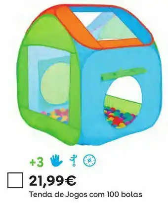 Toys R Us Tenda de jogos com 100 bolas promoção