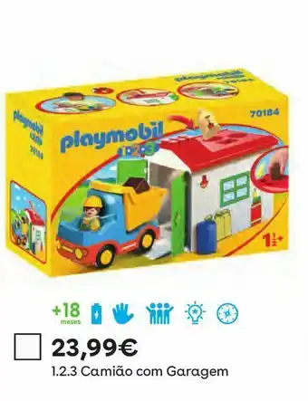 Playmobil - 1.2.3 camião com garagem