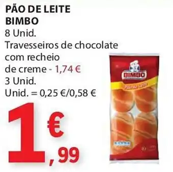 E.Leclerc PÃO DE LEITE BIMBO 8 Unid. promoção