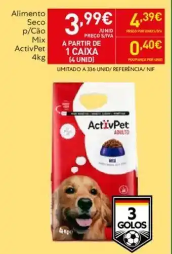 Recheio Alimento Seco p/Cão Mix ActivPet 4kg promoção