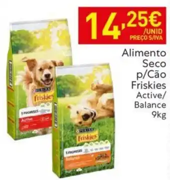 Recheio Alimento Seco p/Cão Friskies Active/ Balance 9kg promoção