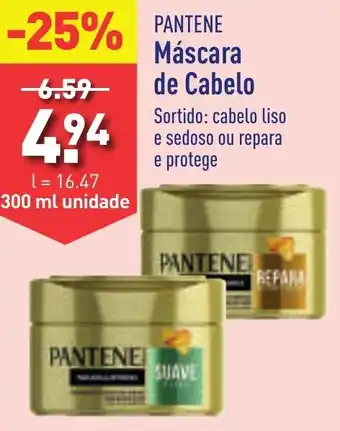 ALDI PANTENE Máscara de Cabelo 300ml promoção