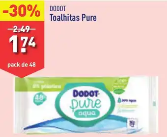 ALDI DODOT Toalhitas Pure pack de 48 promoção