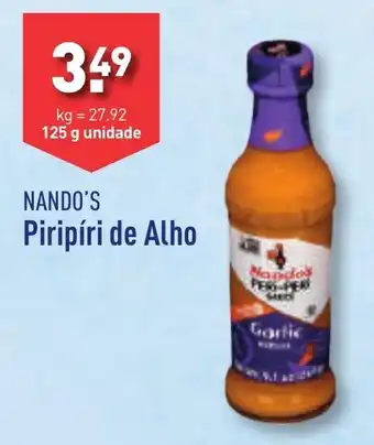 ALDI NANDO'S Piripiri de Alho 125g promoção