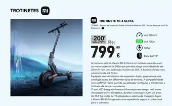 Radio Popular MI TROTINETE MI 4 ULTRA promoção