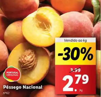 Lidl Pêssego Nacional Vendido ao kg promoção