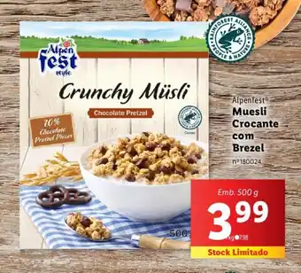 Lidl Alpenfest Muesli Crocante com Brezel Emb. 500 g promoção