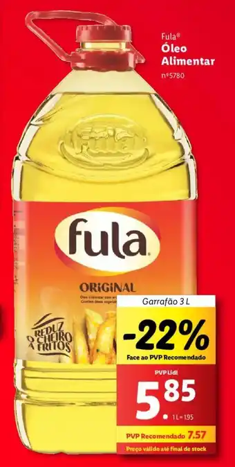 Lidl Fula Óleo Alimentar Garrafão 3 L promoção