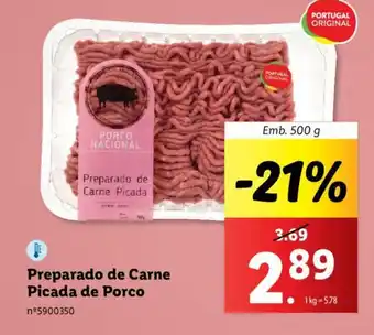 Lidl Preparado de Carne Picada de Porco n°5900350 Emb. 500 g promoção