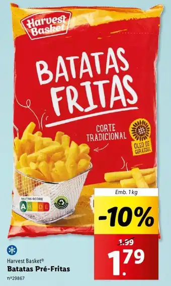 Lidl Harvest Basket Batatas Pré-Fritas Emb. 1kg promoção