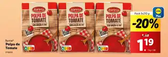 Lidl Baresa Polpa de Tomate Pack 3x210 g promoção