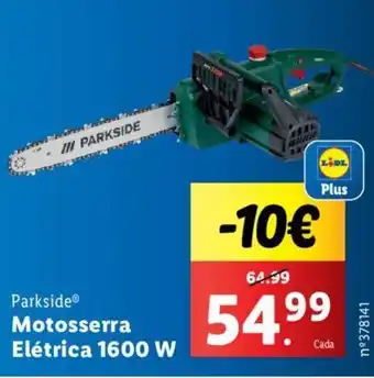 Lidl Parkside Motosserra Elétrica 1600 W promoção