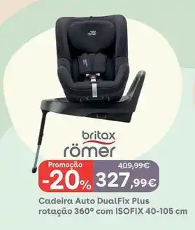 Toys R Us Britax romer - cadeira auto dualfix plus rotação 360° com isofix 40-105 cm promoção