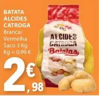 E.Leclerc BATATA ALCIDES CATROGA Branca/ Vermelha Saco 3 Kg promoção