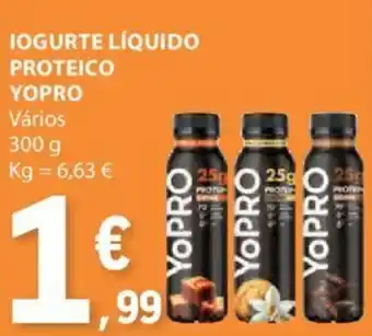 E.Leclerc IOGURTE LÍQUIDO PROTEICO YOPRO Vários 300G promoção
