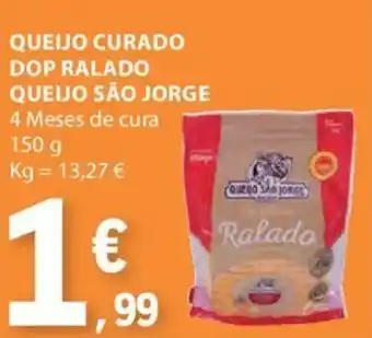 E.Leclerc QUEIJO CURADO DOP RALADO QUEIJO SÃO JORGE 4 Meses de cura 150 g promoção