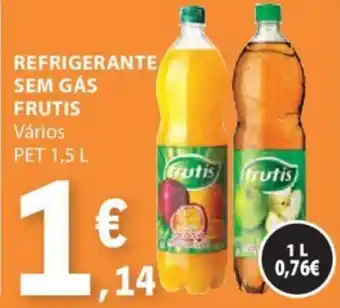 E.Leclerc REFRIGERANTE SEM GÁS FRUTIS Vários PET 1,5 L promoção