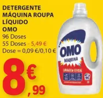 E.Leclerc DETERGENTE MÁQUINA ROUPA LÍQUIDO OMO 96 Doses promoção