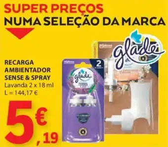 E.Leclerc RECARGA AMBIENTADOR SENSE & SPRAY Lavanda 2 x 18 ml promoção