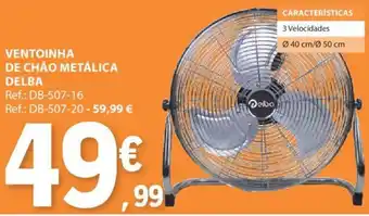 E.Leclerc VENTOINHA DE CHÃO METÁLICA DELBA promoção