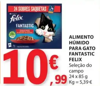 E.Leclerc ALIMENTO HÚMIDO PARA GATO FANTASTIC FELIX promoção