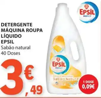 E.Leclerc DETERGENTE MÁQUINA ROUPA LÍQUIDO EPSIL Sabão Natura 40 Doses promoção