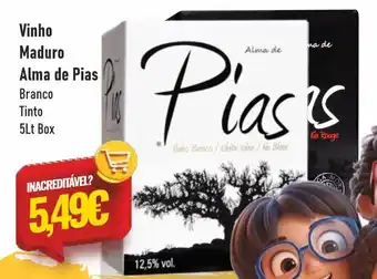Belita Vinho Maduro Alma de Pias Branco Tinto 5Lt Box promoção