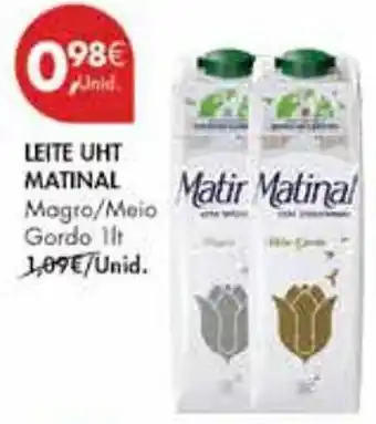 Pingo Doce LEITE UHT MATINAL Magro/Meio Gordo 1lt promoção