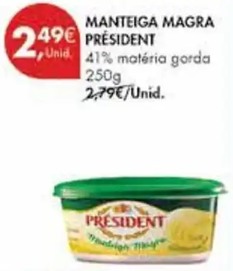 Pingo Doce MANTEIGA MAGRA PRESIDENT 250g promoção