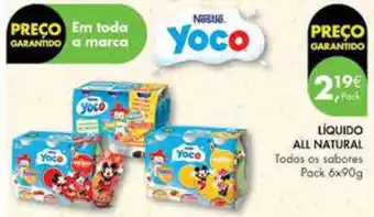 Pingo Doce LÍQUIDO ALL NATURAL Todos os sabores Pack 6x90g promoção