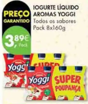 Pingo Doce IOGURTE LÍQUIDO AROMAS YOGGI Pack 8x160g promoção