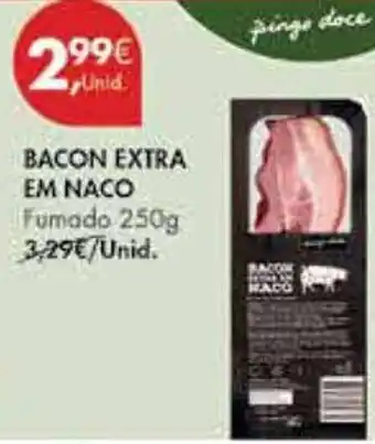 Pingo Doce BACON EXTRA EM NACO Fumado 250g promoção