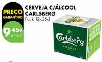 Pingo Doce CERVEJA C/ÁLCOOL CARLSBERG Pack 12x25cl promoção