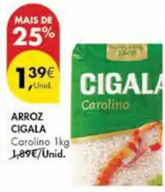 Pingo Doce ARROZ CIGALA Carolino 1kg promoção