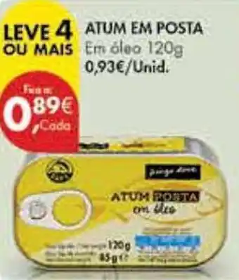 Pingo Doce ATUM EM POSTA Em óleo 120g promoção