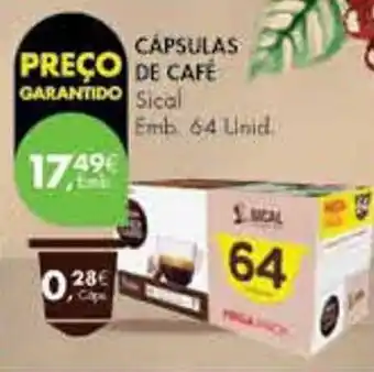 Pingo Doce CÁPSULAS DE CAFE Sical Emb. 64 Unid promoção