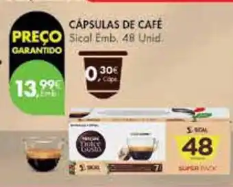 Pingo Doce CÁPSULAS DE CAFÉ Sical Emb, 48 Unid promoção